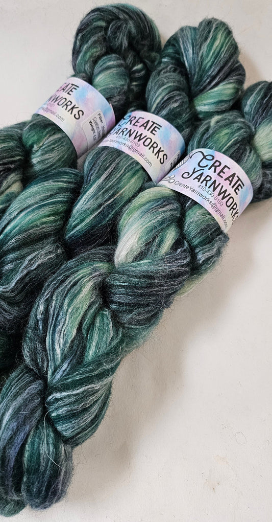 Forest in Merino/Milk Fiber 67/33 blend Top 4oz braid