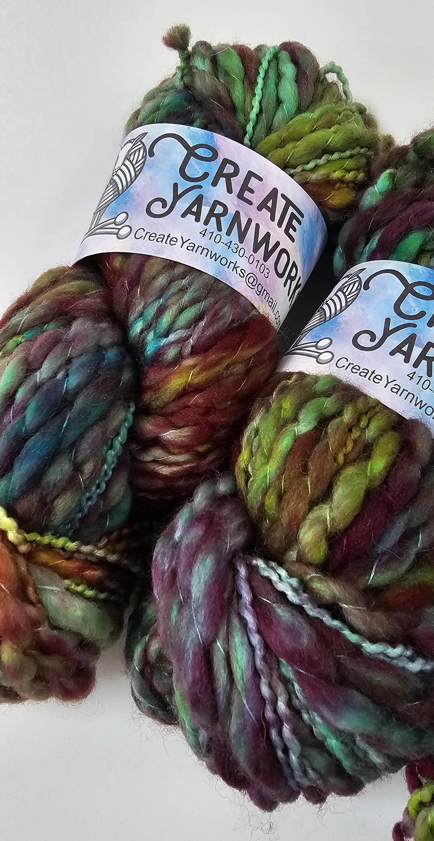 Pretty as a Peacock in Thick n Thin 100% Superwash Merino Bulky Yarn