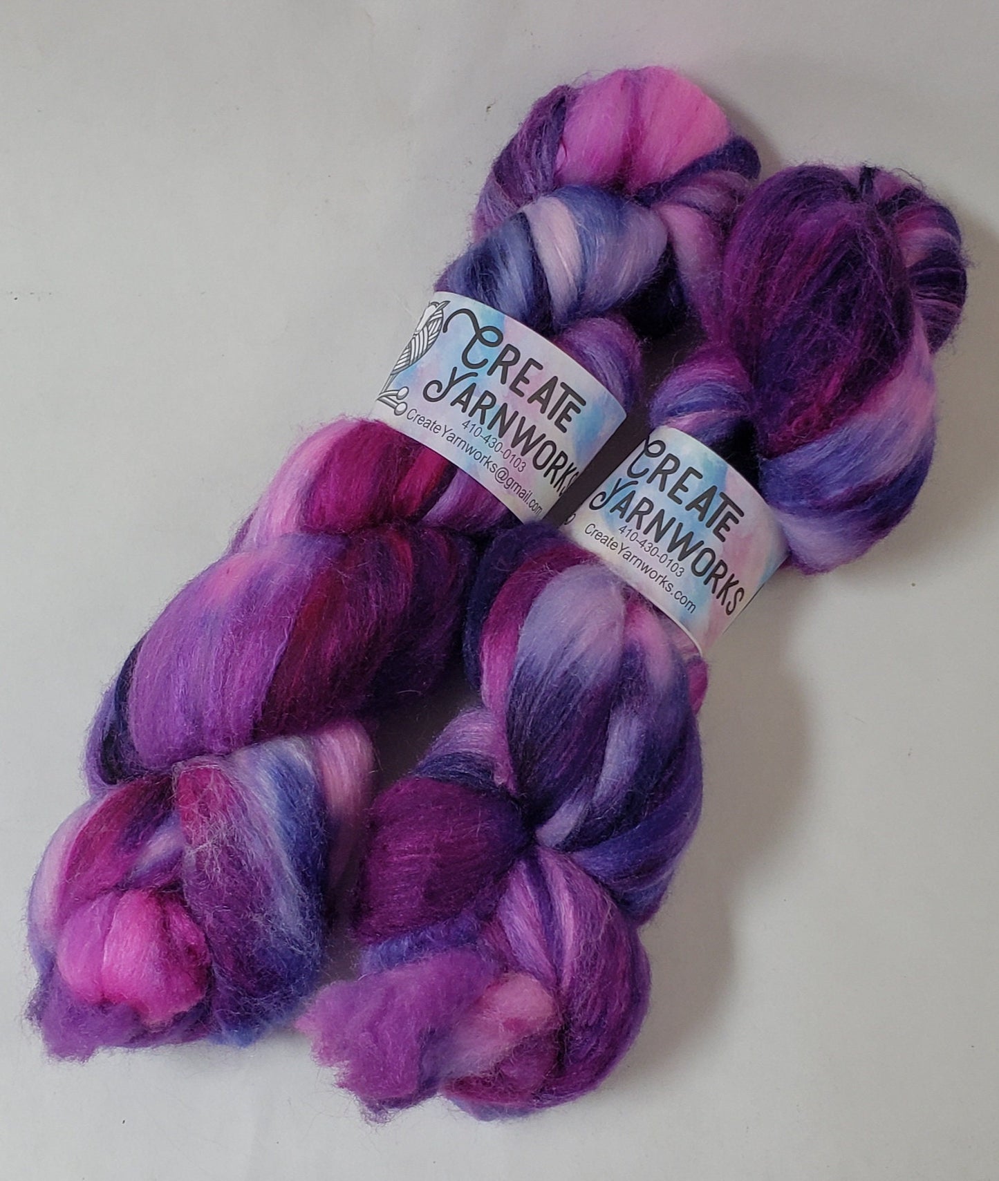 Aurora in Polwarth/Tussah Silk 67/33 custom blend Top 4oz braid