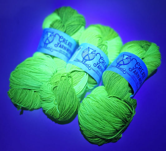 Radioactive Neon in Superwash Merino/Nylon (85/15) Blend Fingering Weight Yarn