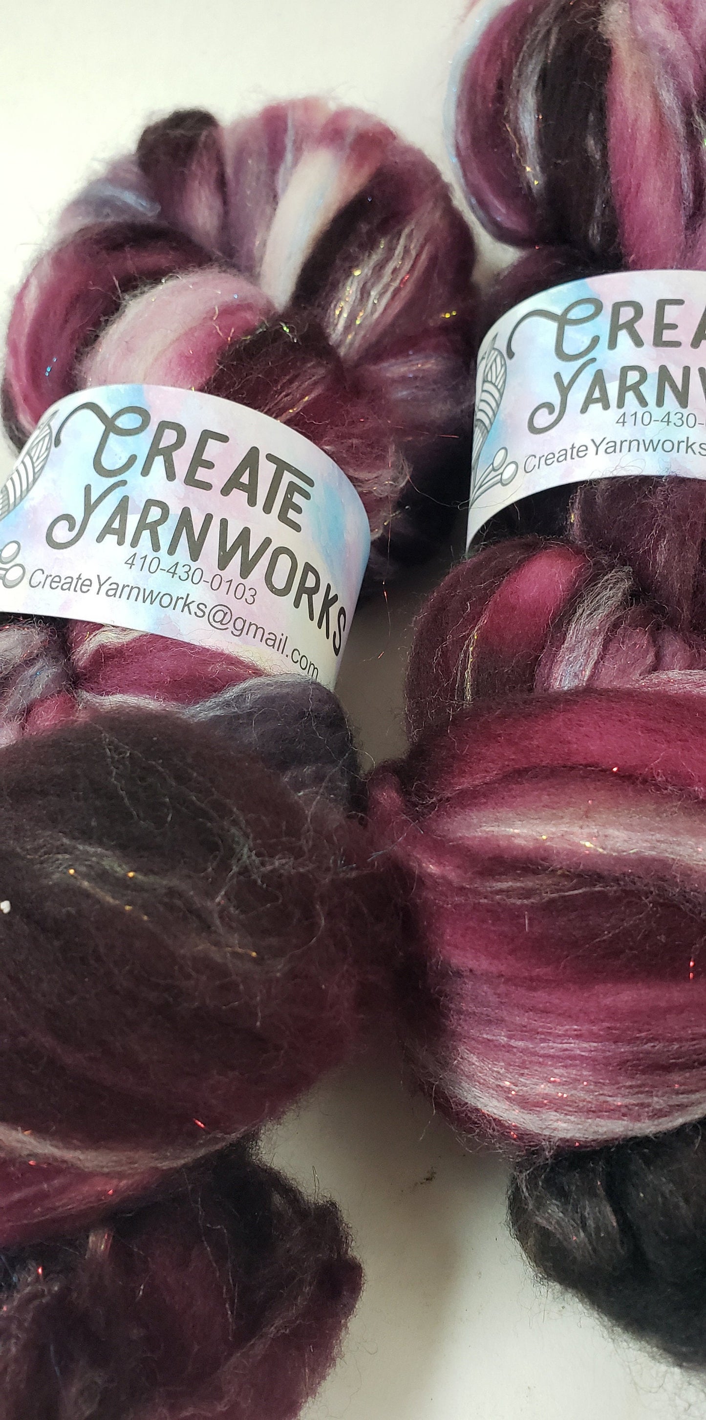 Wine Country in Superwash Merino & Stellina Blend 4oz braid