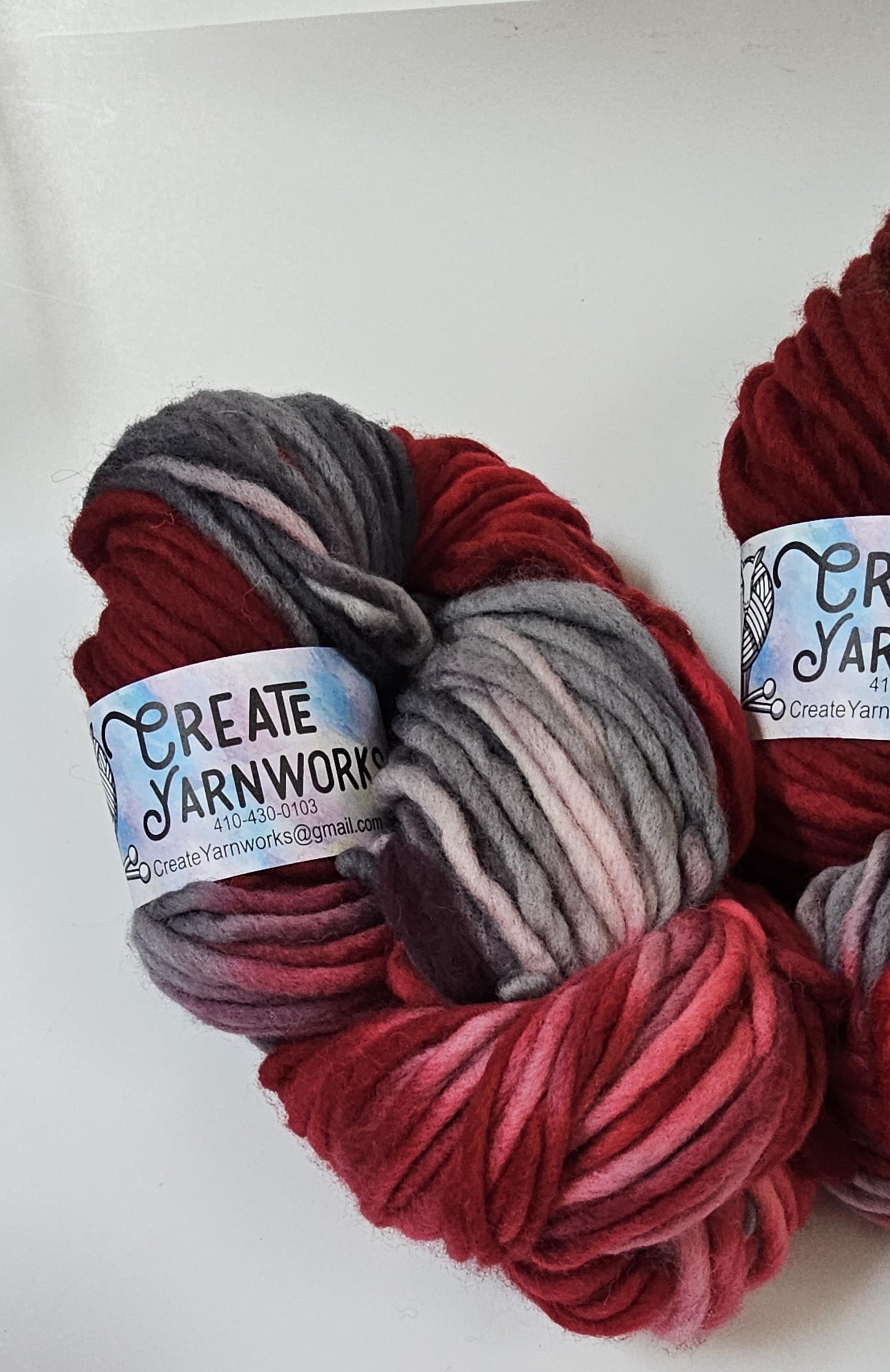 Crimson Slate in 100% Superwash Merino Super Bulky Yarn