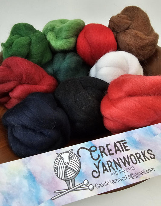 Noel in 23 micron Merino Fiber for Needle Felting, Wet Felting, or Spinning