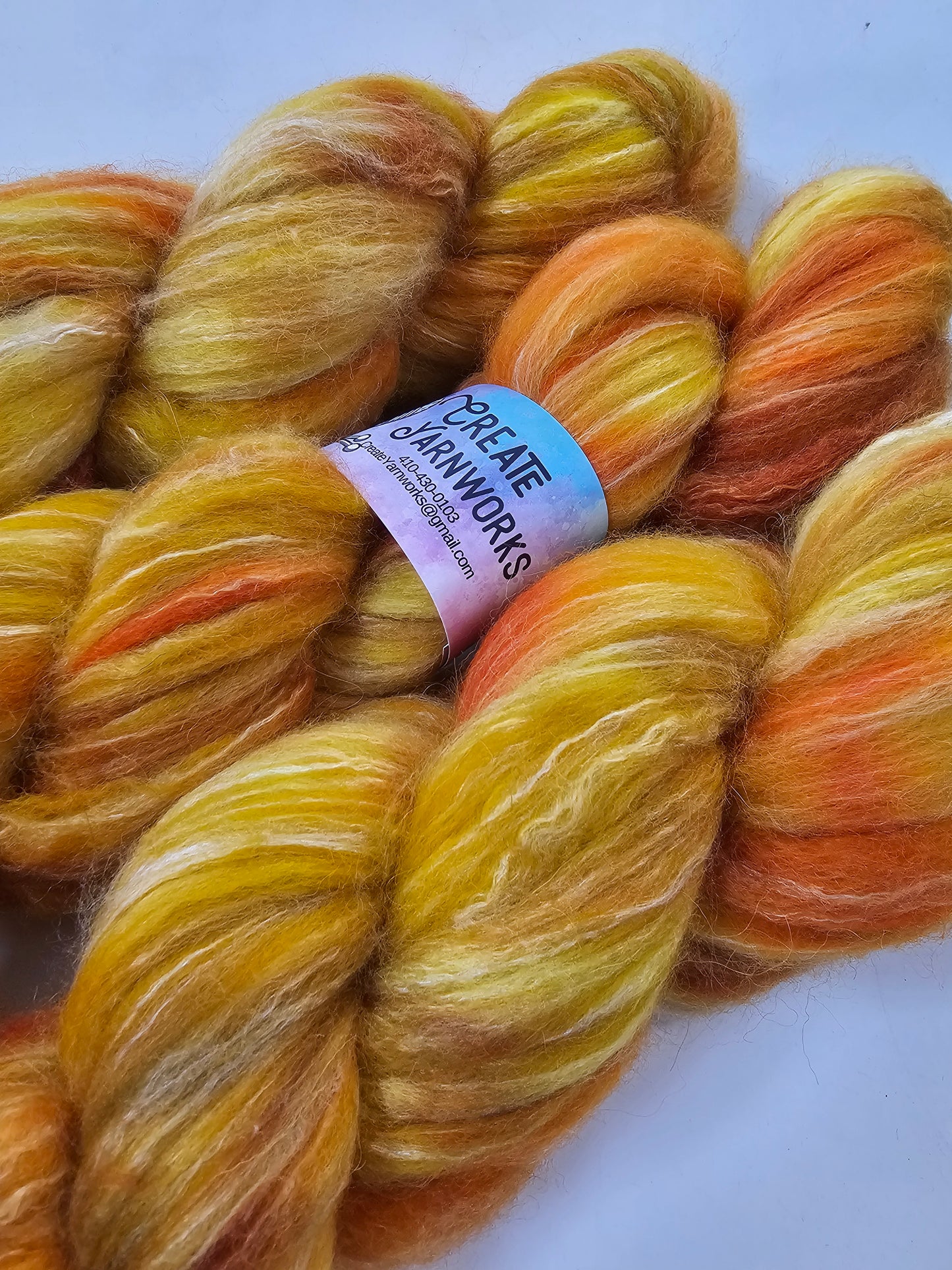 Goldilocks in BFL, Rose Fiber and Baby Alpaca Top Roving Blend 4oz braid