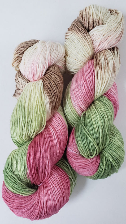 Rose Garden in Superwash Merino/Nylon (85/15) Blend Fingering Weight Yarn