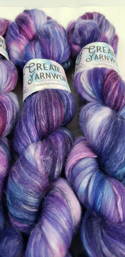 Lavender in Merino/Milk Fiber 67/33 blend Top 4oz braid