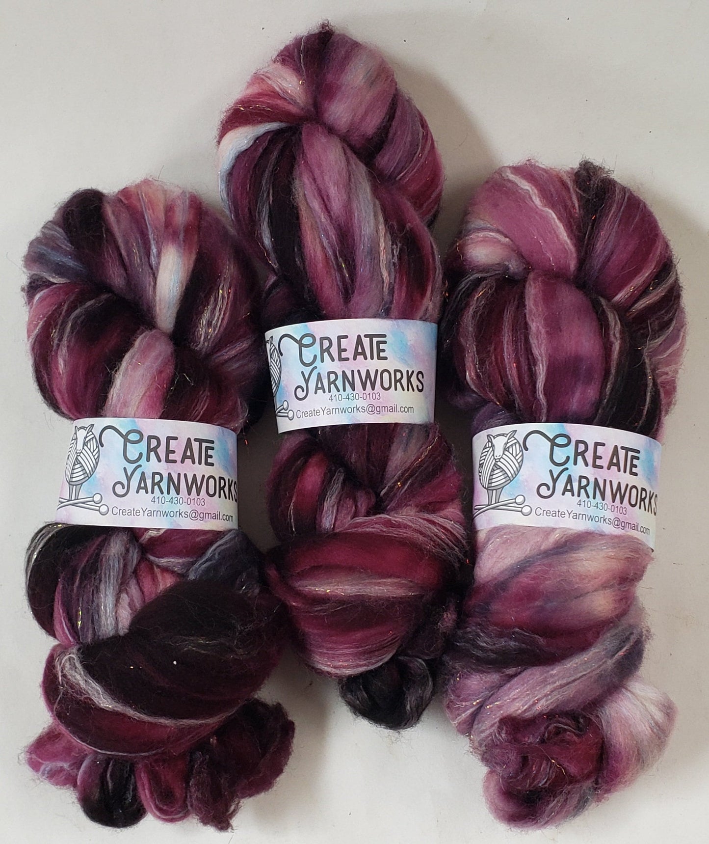 Wine Country in Superwash Merino & Stellina Blend 4oz braid
