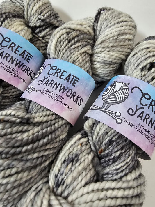 Stormy Skies in 100% Superwash Merino Bulky Yarn