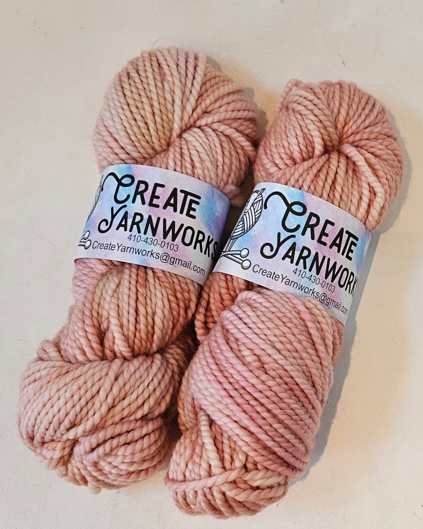 Broken Peach in 100% Superwash Merino Bulky Yarn