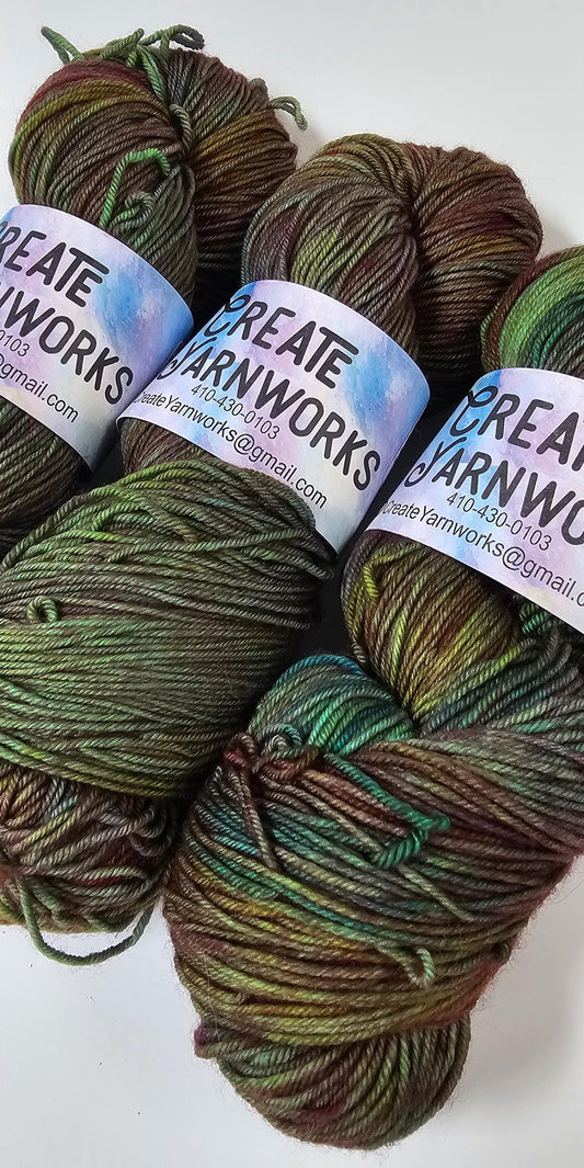 Pretty as a Peacock in Superwash Merino/Nylon (85/15) Blend Fingering Weight Yarn