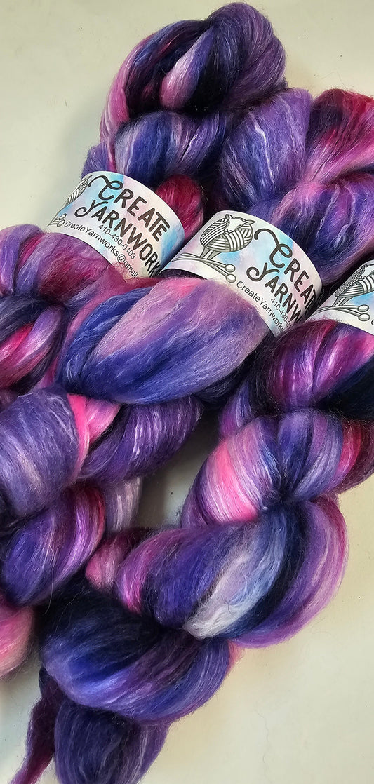 Aurora in Merino/Milk Fiber 67/33 blend Top 4oz braid