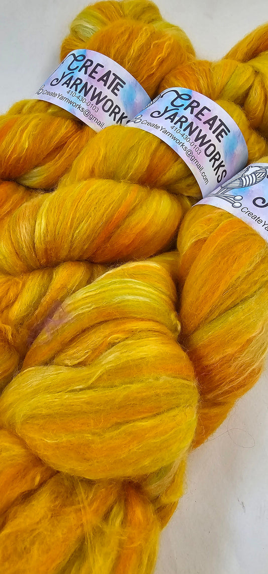 Goldilocks in Merino/Milk Fiber 67/33 blend Top 4oz braid