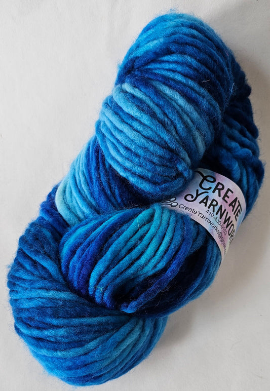 Blue Skies in 100% Superwash Merino Super Bulky Yarn