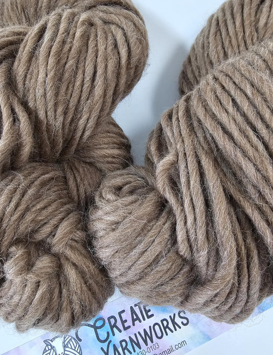 Naked Medium Brown in 100% Shetland Super Bulky Yarn