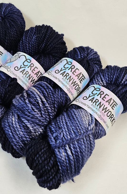 Navy in 100% Superwash Merino Bulky Yarn
