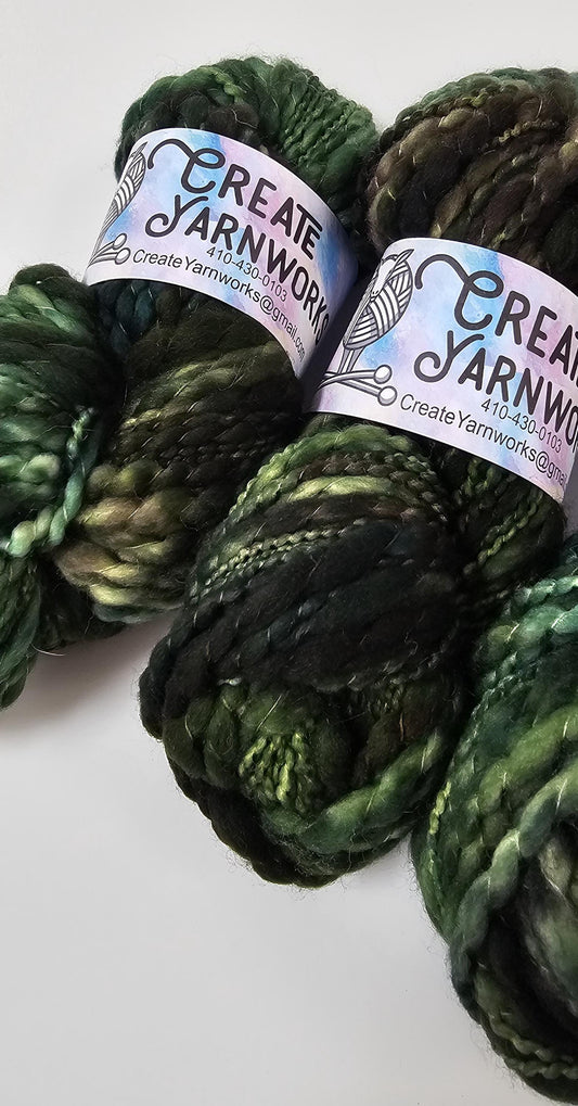 Mossy in Thick n Thin 100% Superwash Merino Bulky Yarn