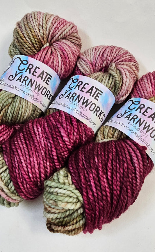 Rose Garden in 100% Superwash Merino Bulky Yarn