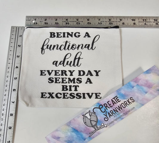 Excessive Zippered Pouch Project Bag