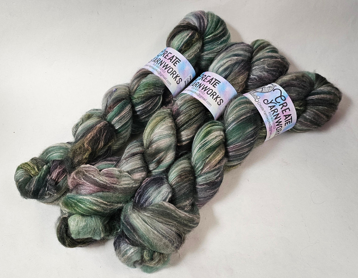 Mossy in Merino/Milk Fiber 67/33 blend Top 4oz braid