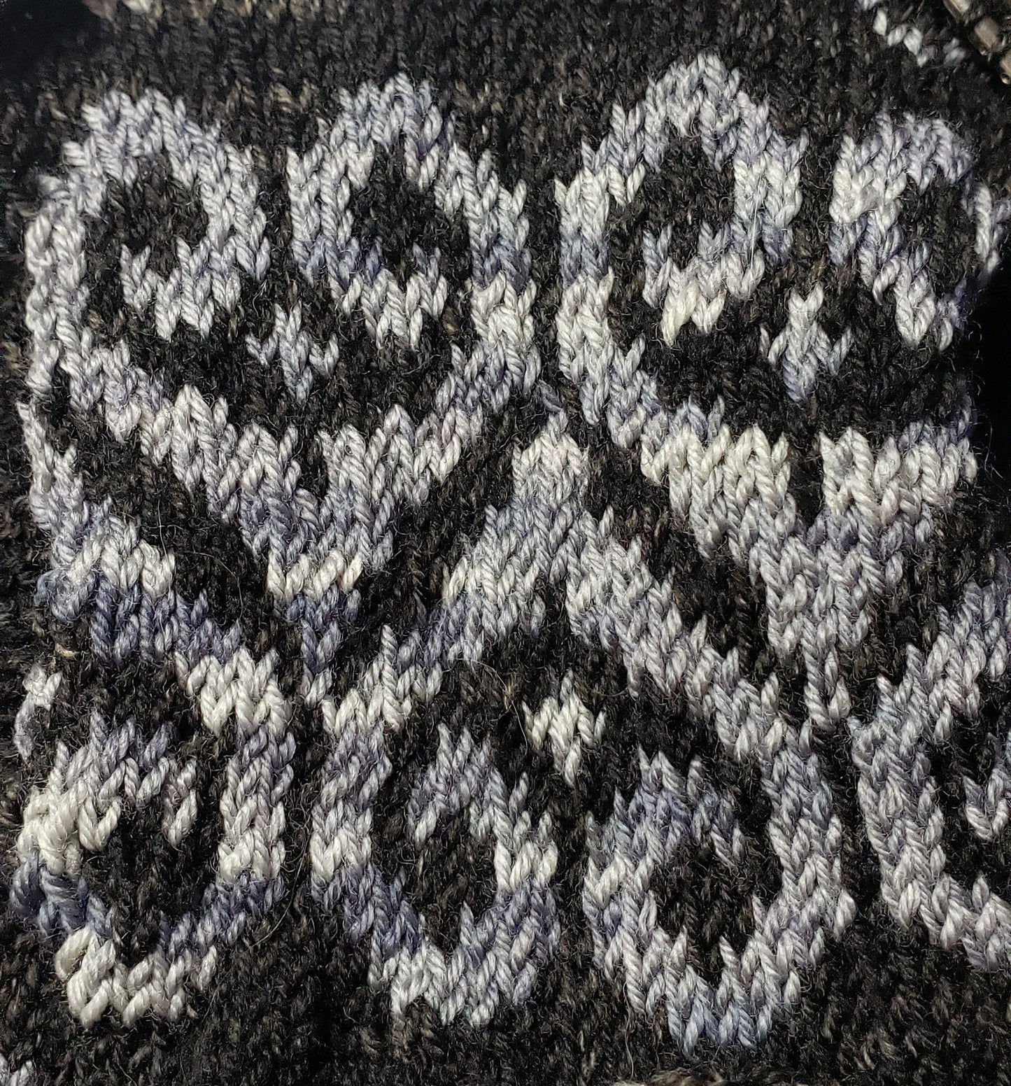 Swirling Hearts Knitted Hat Kit - Pattern and Yarn Included - Cream and Hot Pink Sparkles