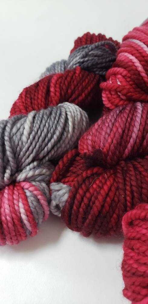 Crimson Slate in 100% Superwash Merino Bulky Yarn