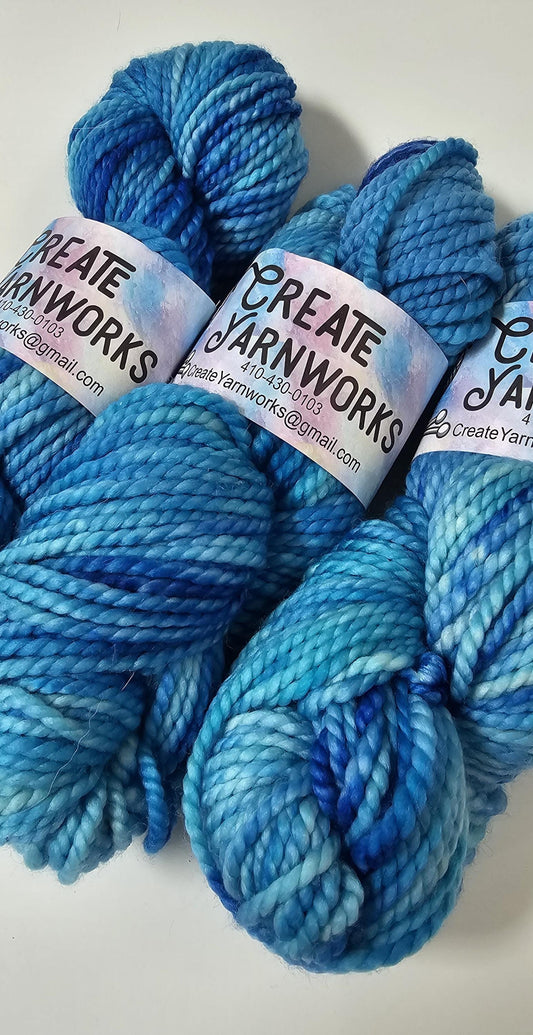 Blue Skies in 100% Superwash Merino Bulky Yarn