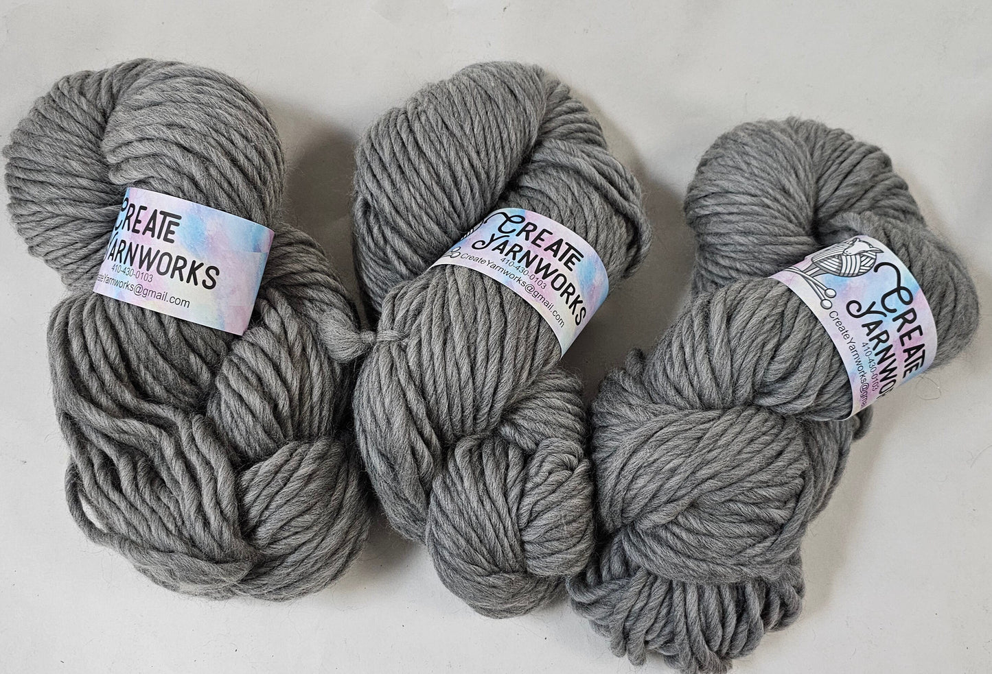 Naked Grey in 100% Merino Super Bulky Yarn