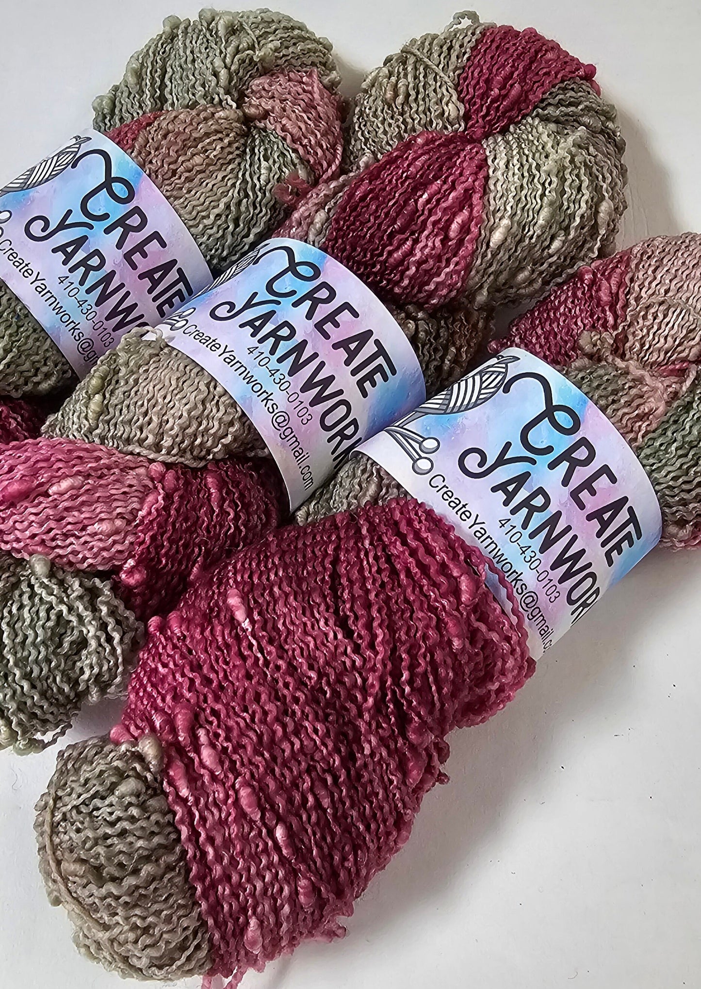Rose Garden in Slub Superwash Merino/Nylon (90/10) Blend Fingering Weight Yarn
