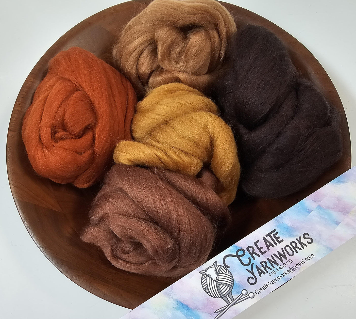 Browns in 23 micron Merino Fiber for Needle Felting, Wet Felting or Spinning