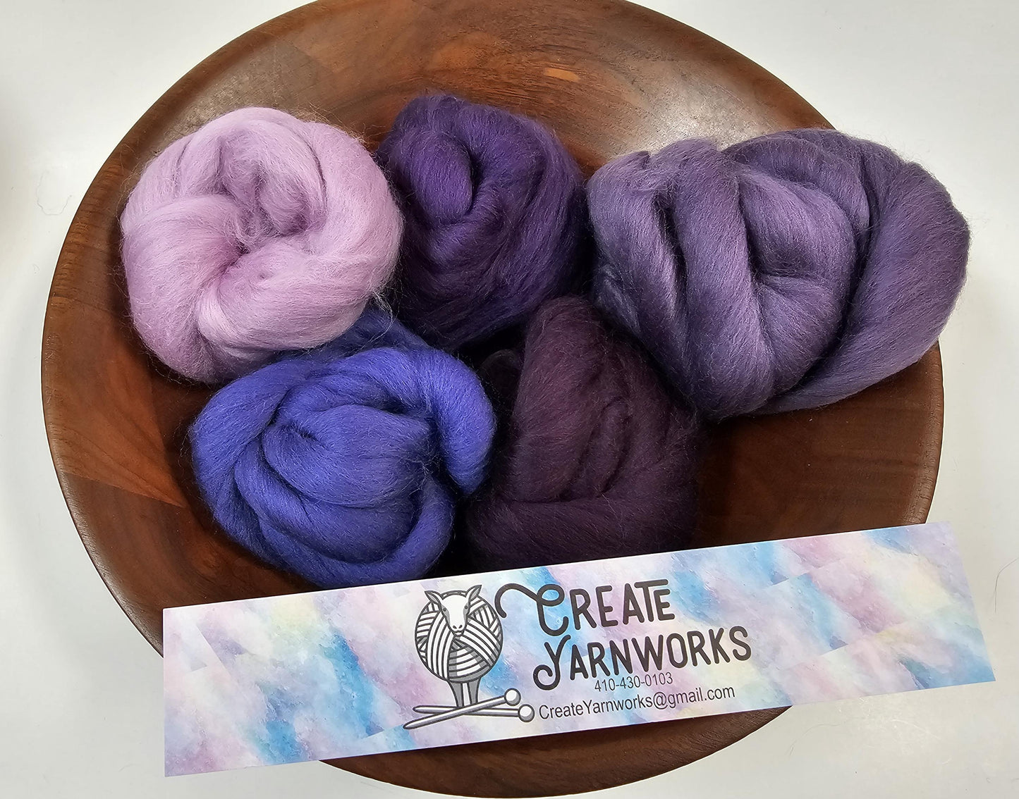 Purple Rain in 23 micron Merino Fiber for Needle Felting, Wet Felting, or Spinning