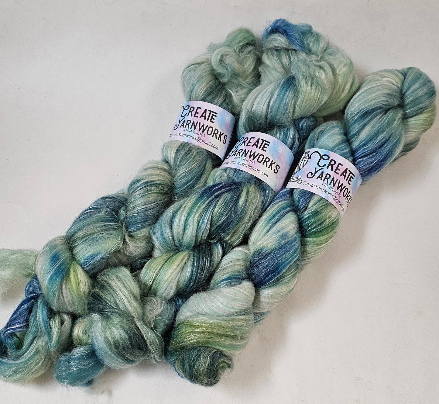 Oceans Deep in Merino/Milk Fiber 67/33 blend Top 4oz braid
