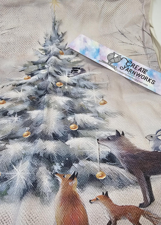 Special - Decorative 18"x18" Pillow - Woodland Critters at a Tree