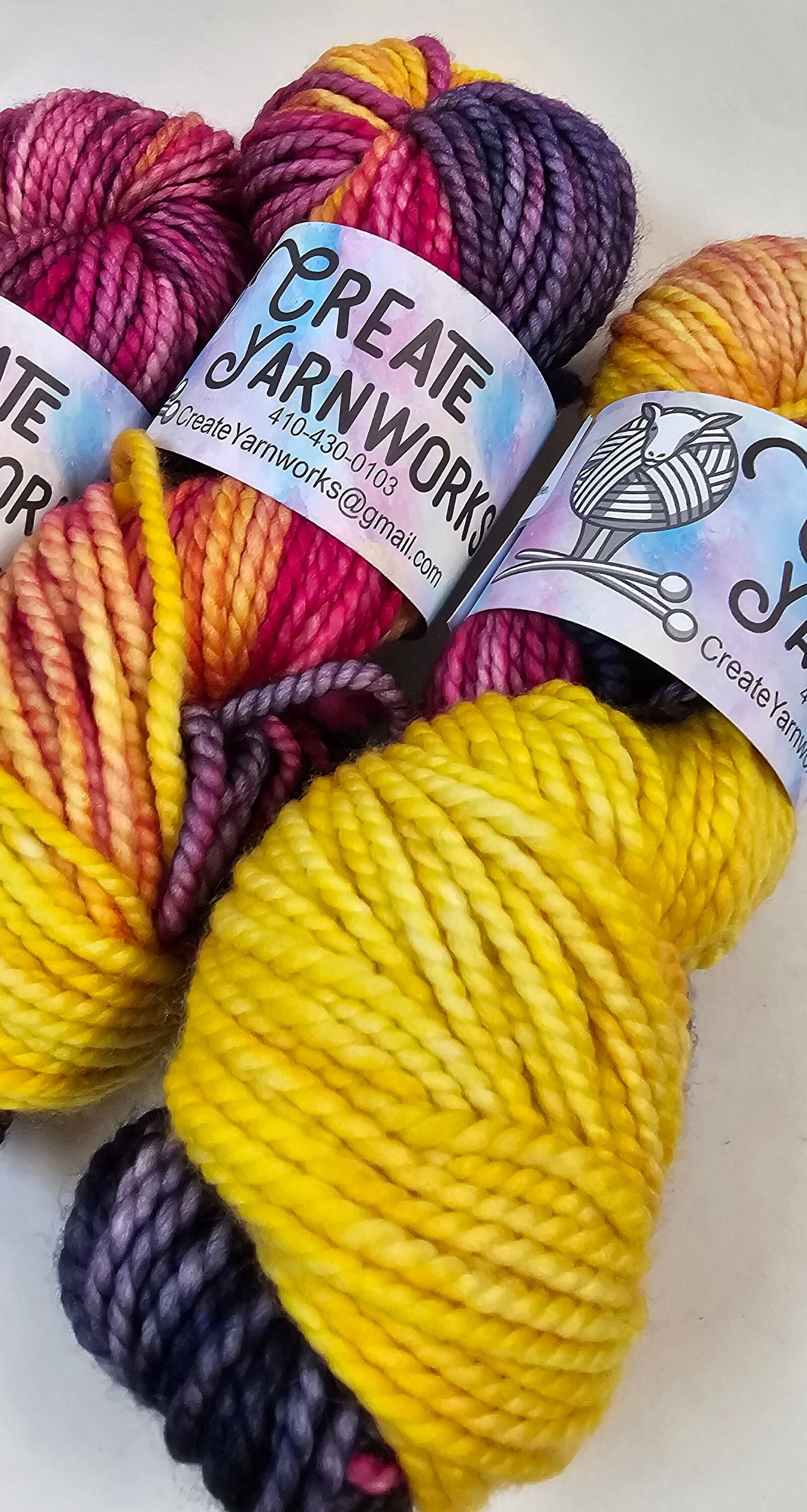 Mountain Sunset in 100% Superwash Merino Bulky Yarn