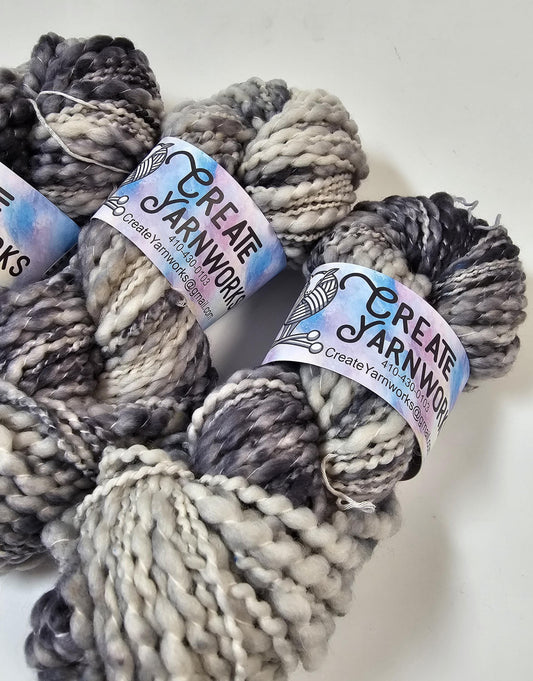 Stormy Skies in Thick n Thin 100% Superwash Merino Bulky Yarn