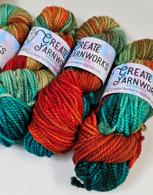 Tortoise Shell in 100% Superwash Merino Bulky Yarn