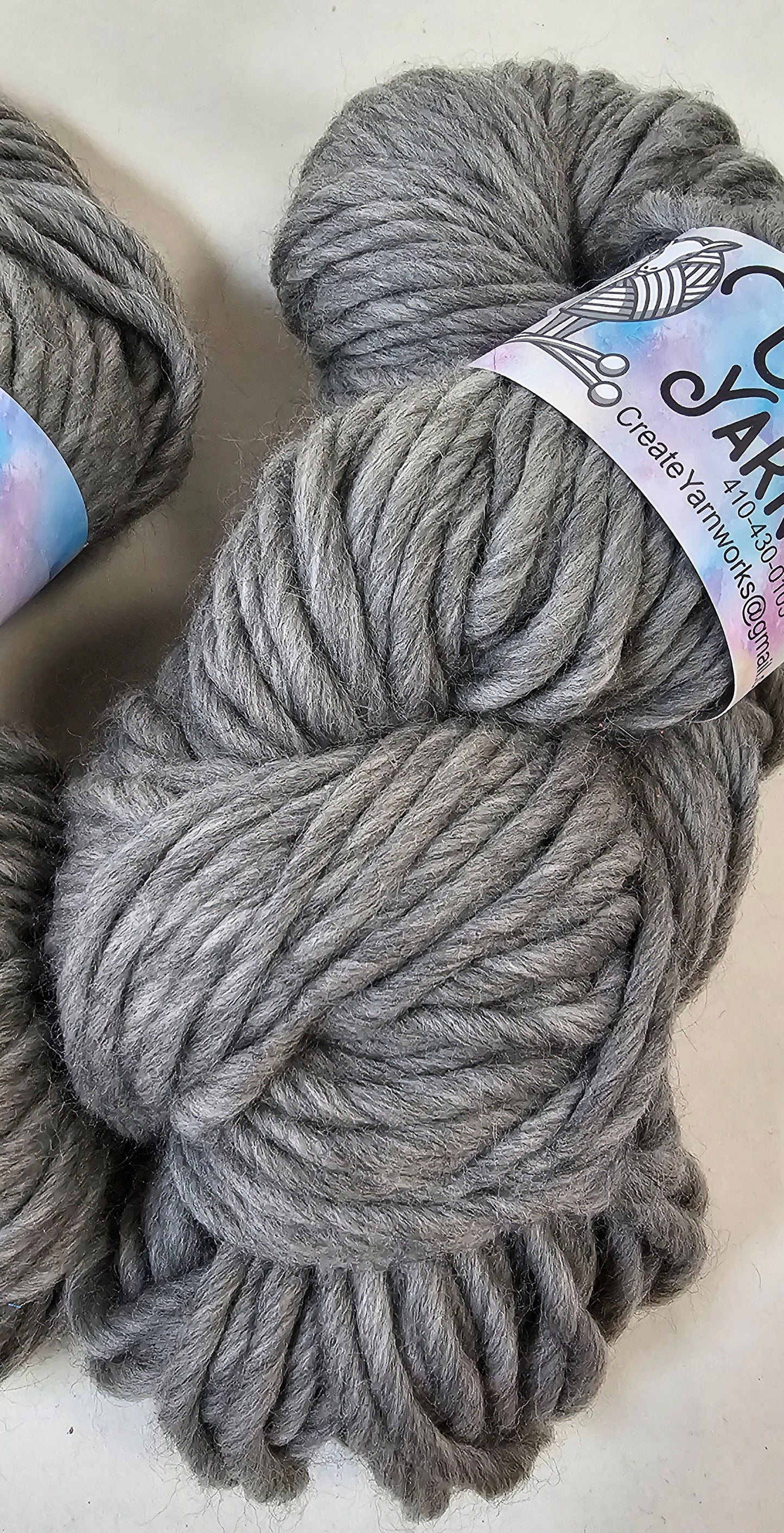 Naked Grey in 100% Merino Super Bulky Yarn