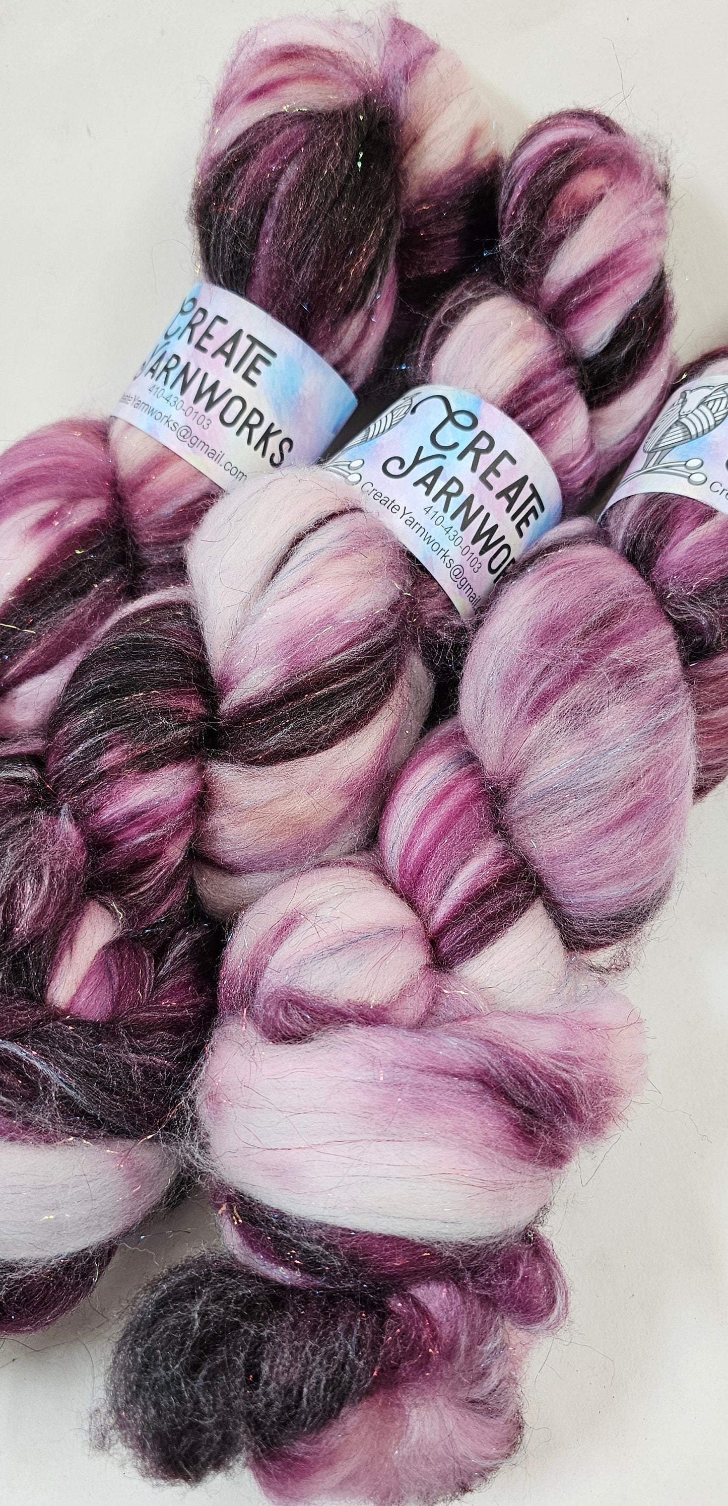 Wine Country in Superwash Merino & Stellina Blend 4oz braid