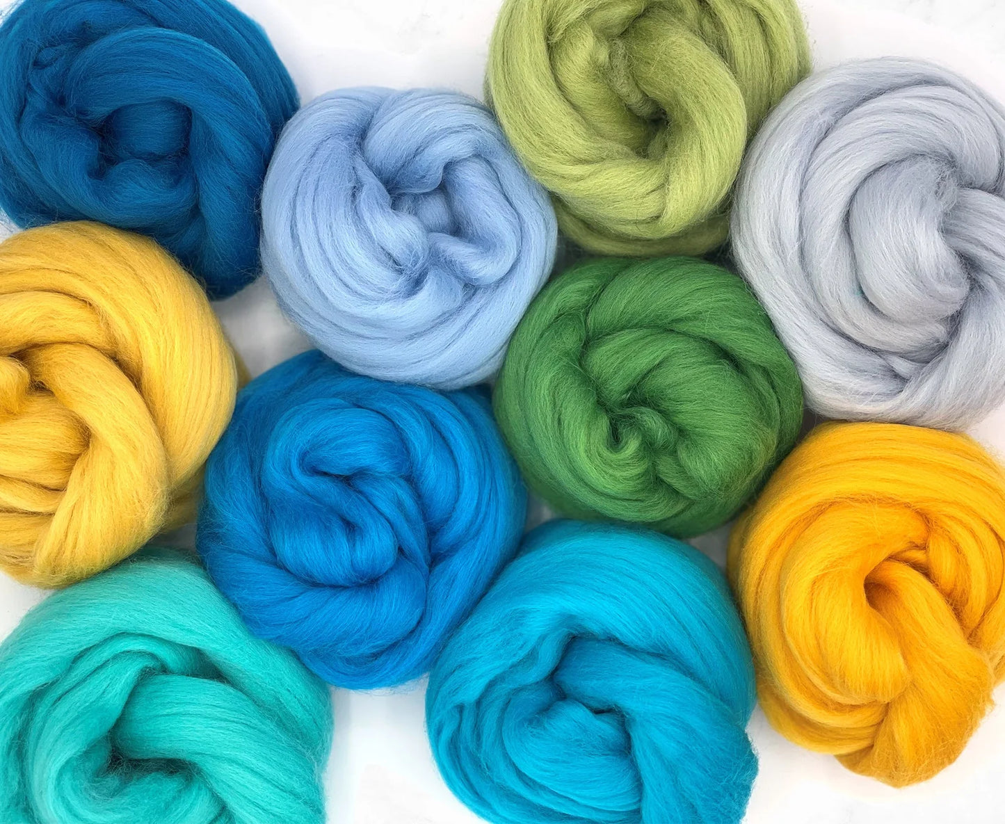 Summertime in 23 micron Merino Fiber for Needle Felting, Wet Felting or Spinning