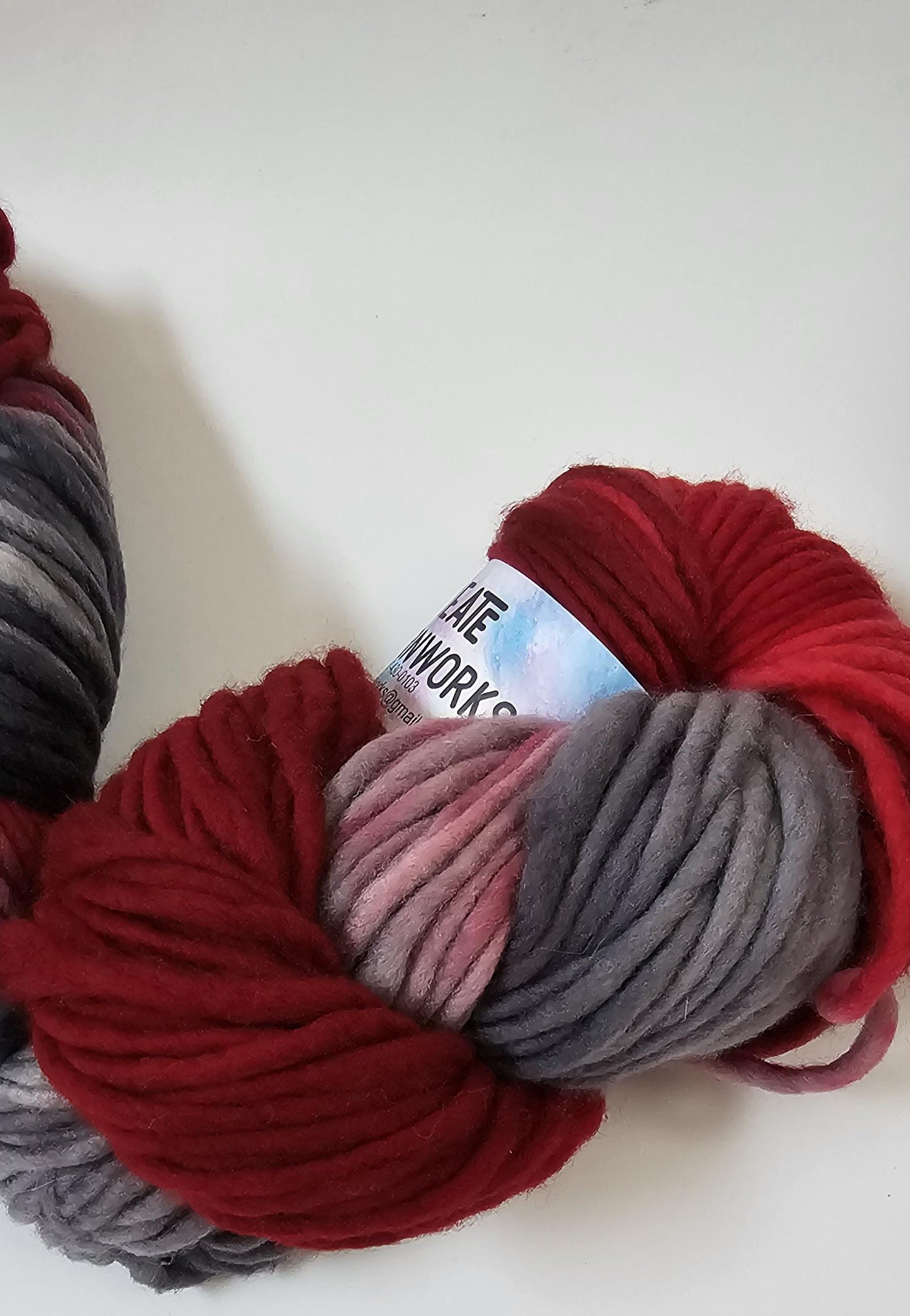 Crimson Slate in 100% Superwash Merino Super Bulky Yarn