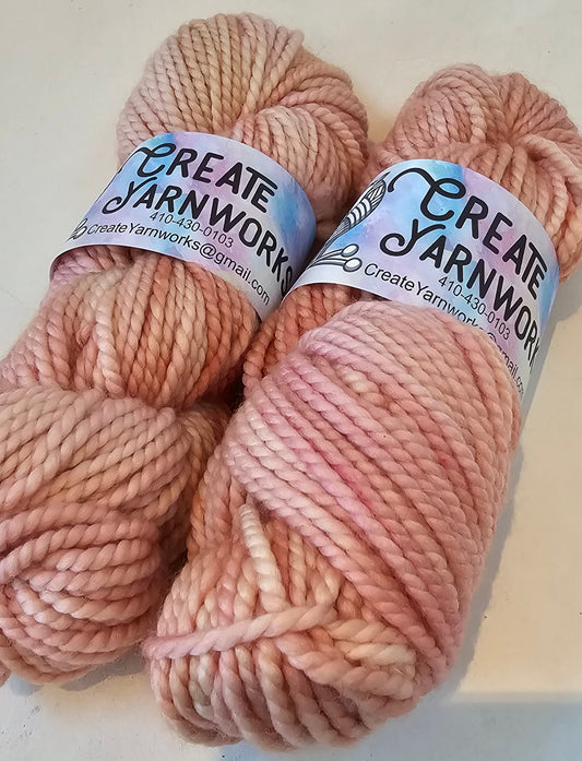 Broken Peach in 100% Superwash Merino Bulky Yarn