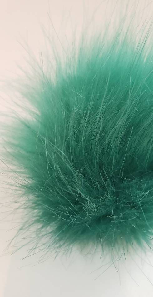 Faux Fur Pom Pom - Green