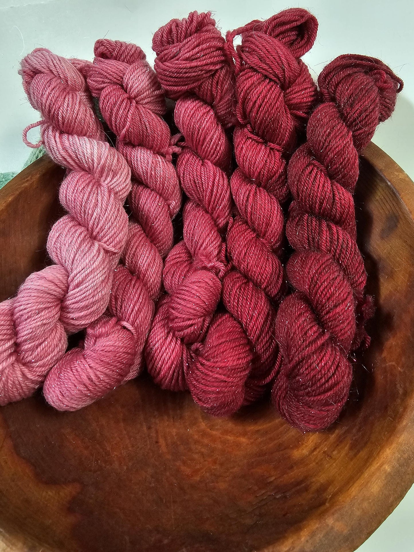 Gradient Knitted Shawl Kit in Cherry Bomb Sparkle Gradient - Pattern and Yarn Included