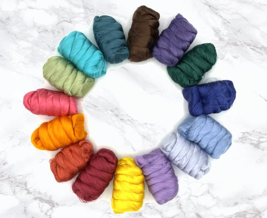 Bamboo Fiber Sampler for Needle Felting, Wet Felting, or Spinning