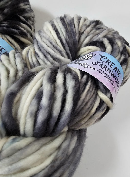 Stormy Skies in 100% Superwash Merino Super Bulky Yarn
