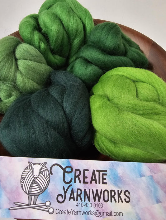 Ivy in 23 micron Merino Fiber for Needle Felting, Wet Felting, or Spinning