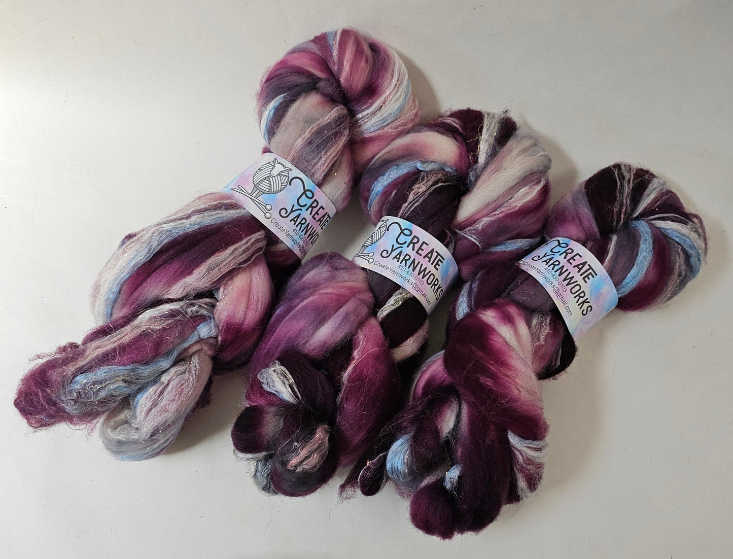 Wine Country in Superwash Merino & Stellina Blend 4oz braid