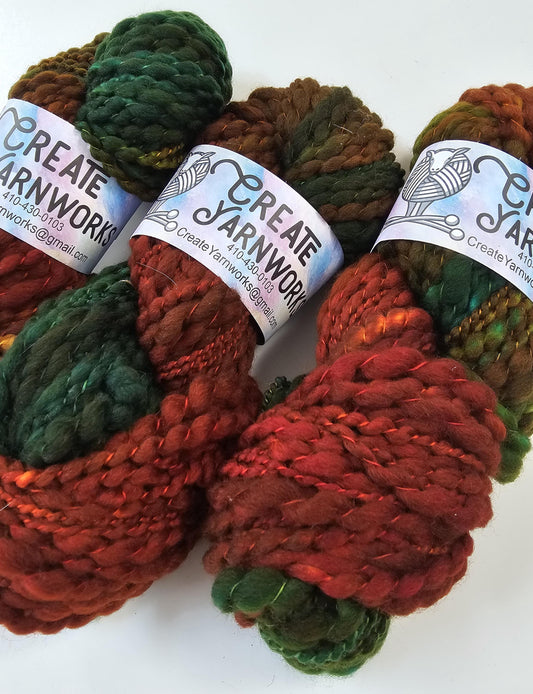 Tortoise Shell in Thick n Thin 100% Superwash Merino Bulky Yarn