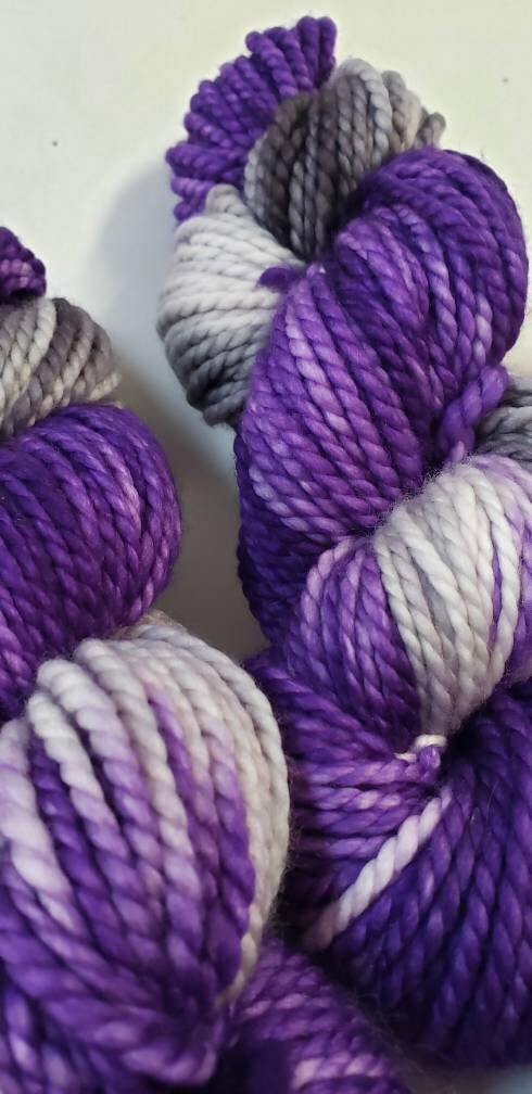 Purple Rain in 100% Superwash Merino Bulky Yarn