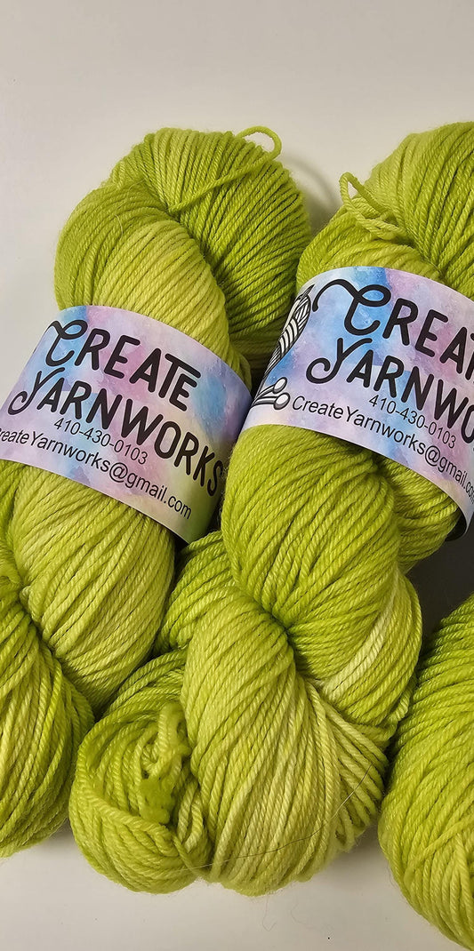 Grinch in Superwash Merino/Nylon (85/15) Blend Fingering Weight Yarn