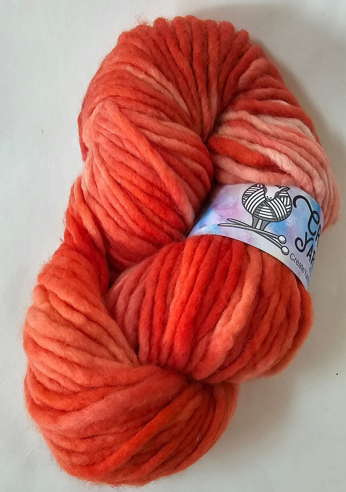 Broken Peach in 100% Superwash Merino Super Bulky Yarn